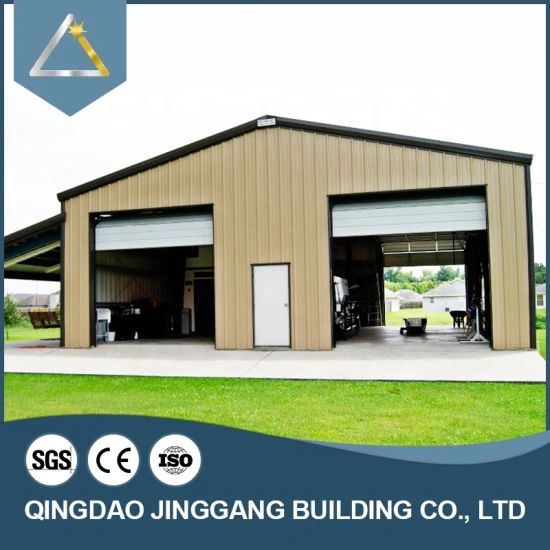 Estrutura de aço industrial de materiais de construção metálica galvanizada moderna de baixo custo para garagem de hangar de oficina de armazém